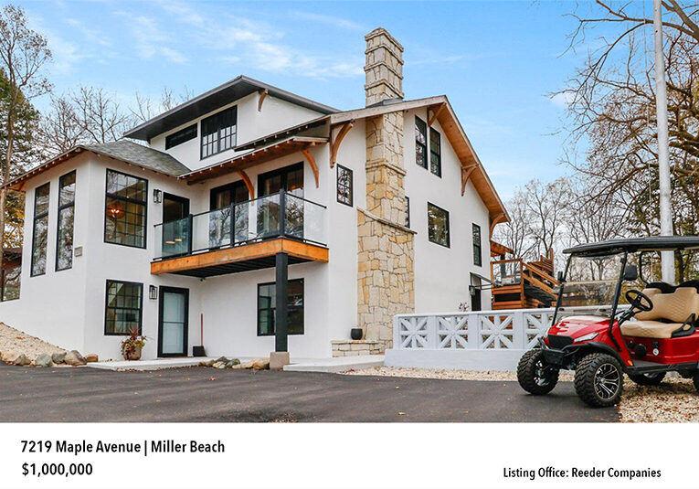 7219 Maple - Miller Beach Indiana Dunes beach homes on the market in April 2025 include this beautiful, reimagined gem in the Miller Beach section of Gary.